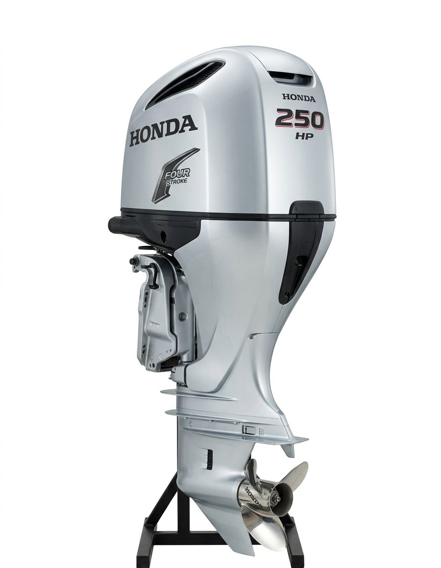 A paired set of high-performance Yamaha F350 V8 four-stroke boat engines, highlighting the best outboard motors uk dealerships supply for commercial offshore vessels.